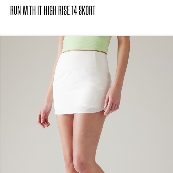 Athleta Run with It High Rise 14 Skort // White // S - Picture 4 of 5